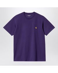 Carhartt - S/S Chase Tyrian Coloured Cotton T Shirt - Lyst