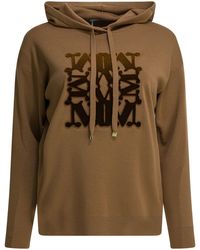 Max Mara - Virgin Wool Hooded Sweater Knitwear - Lyst