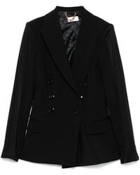 Elisabetta Franchi - Double-Breasted Jacket - Lyst
