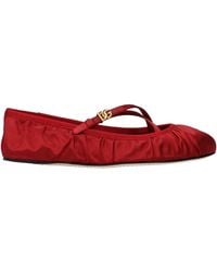 Dolce & Gabbana - Dolce&Gabbana Ballet Flats Satin/Ruby - Lyst