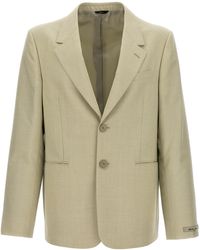 Fendi - Single-Breasted Wool Blazer - Lyst