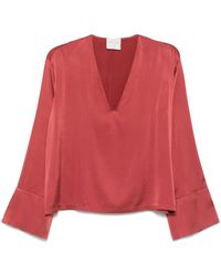 Forte Forte - Silk V Neck Blouse - Lyst