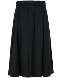 Patou - Zwarte Maagdelijke Wollen Rok - Lyst