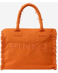 Pinko - Cotton Shopper Bag - Lyst