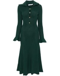 Self-Portrait - Keyhole Knit Midi Dress - Lyst