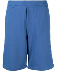 McQueen - Logo Cotton Shorts - Lyst