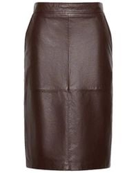 Max Mara - Studio Timore Leather Pencil Skirt - Lyst