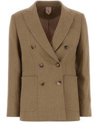 Max Mara - Camel Hamp Gel Blazer - Lyst