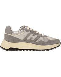 Hogan - Hyperlight Suede und Leinwand -Turnschuhe - Lyst