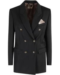 Elisabetta Franchi - Doppelreihiger Blazer - Lyst