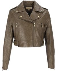 Michael Kors - Veste De Moto À Manches Longues - Lyst