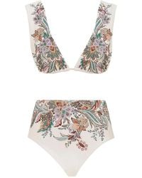 Zimmermann - "Rhiannon" Wide Strap Bikini Swimsuit - Lyst