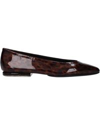 Loro Piana - Primula Damens Braune Ballerinas aus Lackleder - Lyst