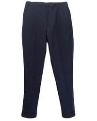 Officine Generale - Plain Front Pants With Grosgrain Drawstring - Lyst