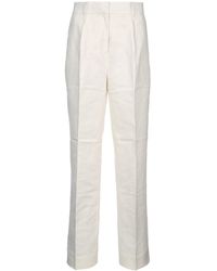 Calvin Klein - Structured Linen Pleated Pant - Lyst
