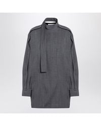 Jil Sander - Wool Shirt With Scarf - Lyst