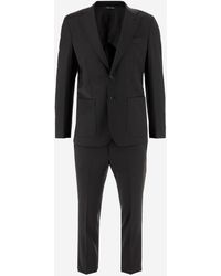 Brian Dales - Stretch Woll Canvas Kleid - Lyst