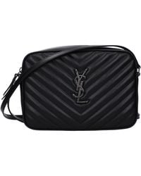 Saint Laurent - Borse A Tracolla Lou Donna Pelle Nero - Lyst