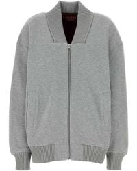 Gucci - Grey Cotton Blend Bomber Jacket - Lyst