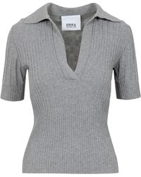 Erika Cavallini Semi Couture - Erika Cavallini semi-couture t-shirts et polos gris - Lyst