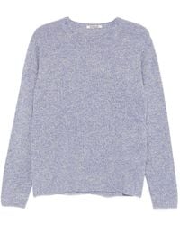 AURALEE - Wool And Cotton Crewneck Jumper - Lyst