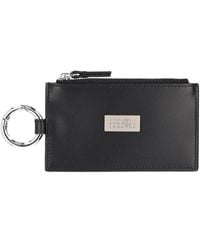 MM6 by Maison Margiela - Leather Card Case With Zipper And Key Ring - Lyst