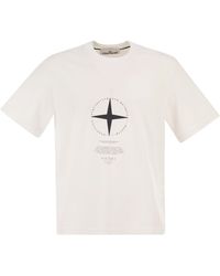 Stone Island - Regular Fit T-Shirt With “Light Compass” Print - Lyst