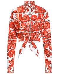 Dolce & Gabbana - Dolce & Gabbana Majolica Print Shirt - Lyst