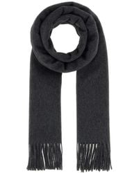 Saint Laurent - Dark Cashmere Scarf - Lyst