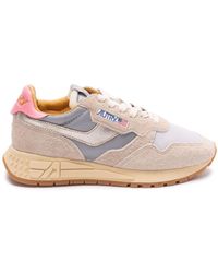 Autry - Beige schnür-sneakers - Lyst