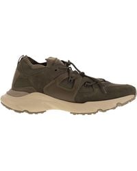 Tod's - Leather And Technical Fabric Sneakers - Lyst