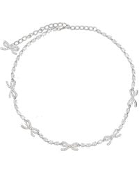 Self-Portrait - "Crystal Bow" Necklace - Lyst