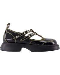 Ganni - Butterfly de tous les jours Mary Jane Black synthétique - Lyst