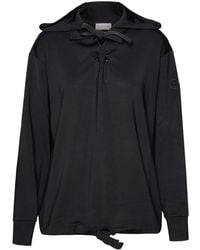 Moncler - Black Viscose Hoodie - Lyst