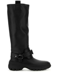 Burberry - Calf Leather Stomp Boots - Lyst
