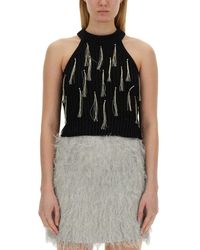 Alysi - Top With Fringe - Lyst