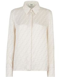 Fendi - Ff Silk Shirt - Lyst