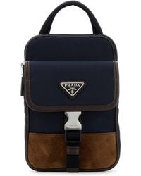 Prada - Two-Tone Nylon And Suede Phone Case - Lyst