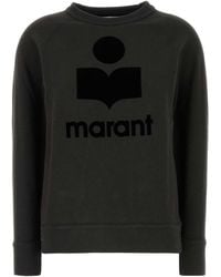 Isabel Marant - Graphic Logo Long-Sleeve Sweatshirt With Relaxed Fit - Lyst