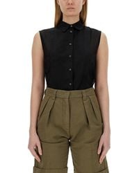 Aspesi - Sleeveless Silk Blend Shirt - Lyst