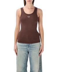 DIESEL - Top Marrón - Lyst