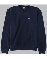 KENZO - Embroidered Logo Crewneck Sweatshirt - Lyst