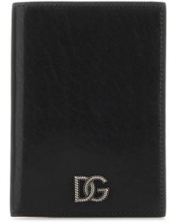 Dolce & Gabbana - Black Leather Passport Holder - Lyst