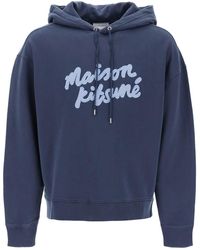 Maison Kitsuné - Sweatshirt Met Capuchon Met Geborduurd Logo - Lyst