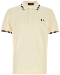 Fred Perry - Ivory Piquet Polo Shirt - Lyst