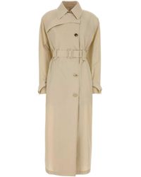Sportmax - Sand Cupro Blend Zavorra Trench Coat - Lyst