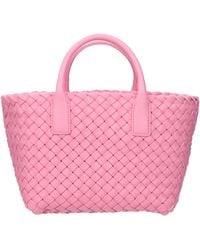 Bottega Veneta - Mini Cabat Handbags Leather/Ribbon - Lyst