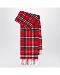 Burberry - Cashmere Scarf With Check Pattern - Lyst