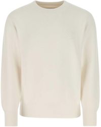 Prada - Ivory Stretch Cashmere Blend Sweater - Lyst