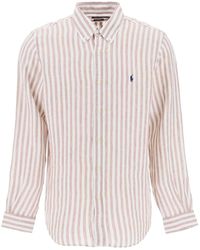 Polo Ralph Lauren - Gestreepte Aangepaste Fit Shirt - Lyst